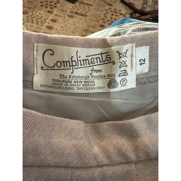 Compliments From The Edinburgh Woollen Mill Pleated Midi Skirt Size 12 wool - Picture 8 of 10